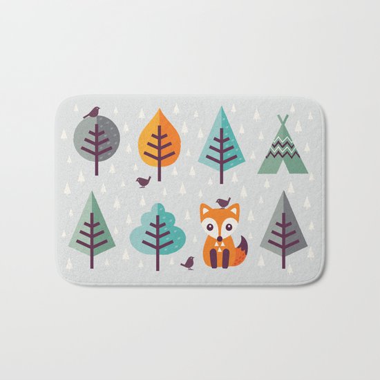 FOX IN THE FOREST Bath Mat