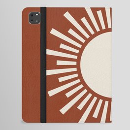 Abstract Boho Sun Minimalist Burnt-Orange Terracotta iPad Folio Case