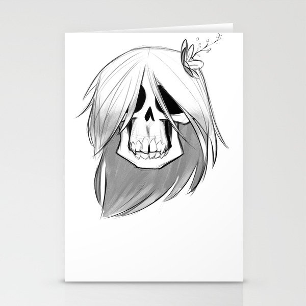 Flower Skull Stationery Cards