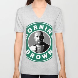 Morning Brown V Neck T Shirt