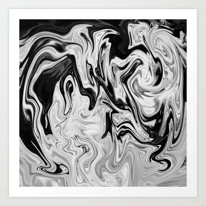 Abstract Marble Painting Art Print