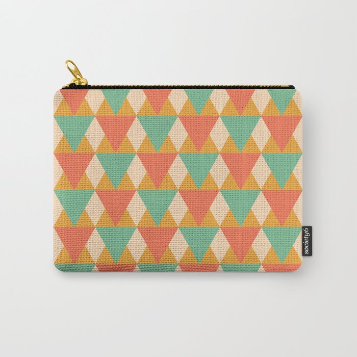 Pastel Triangles Carry-All Pouch