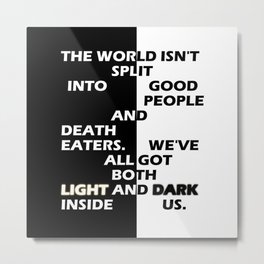 Good People and Death Eaters Metal Print | Deatheaters, Books, Hogwarts, Digital, Potter, Typography, Bookworm, Other, Bookquotes, Graphicdesign 