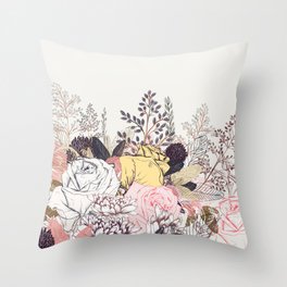 Victorian Style Throw Pillows Society6 Retro Fl Pattern In Vintag Style Throw Pillow