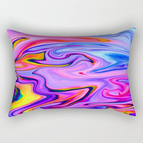 Marbled X Rectangular Pillow