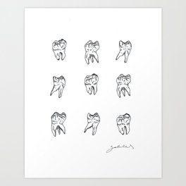 Dancing Teeth Art Print