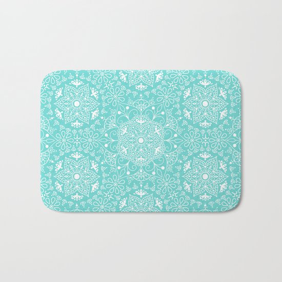 Mandala_Mint Bath Mat