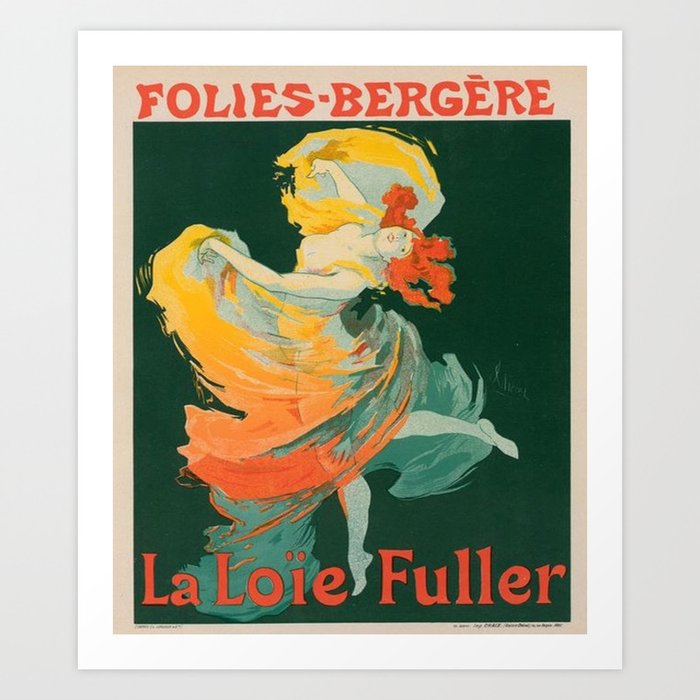 Vintage poster Folies Bergere Art Print