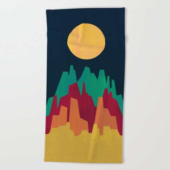 Rocky Landscape Beach Towel