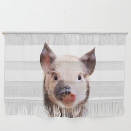 Baby Pig, Farm Animals, Art for Kids, Baby Animals Art Print By Synplus Wall Hanging