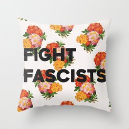 Fight Fascists Throw Pillow