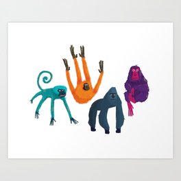 Monkeys Art Print