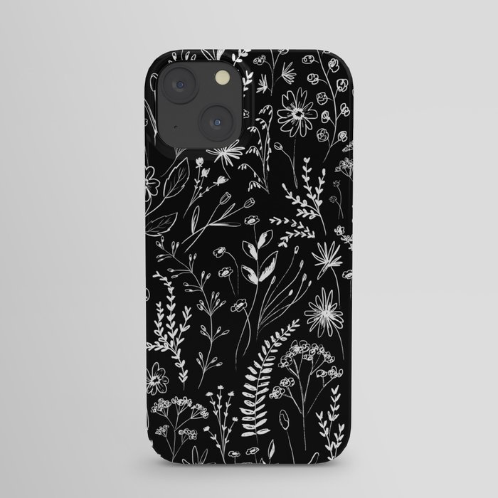 Wildflowers garden - Black iPhone Case