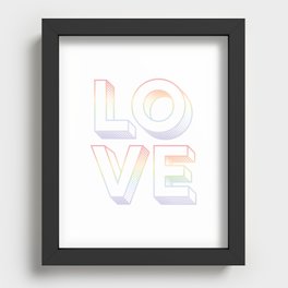 Rainbow Love Recessed Framed Print
