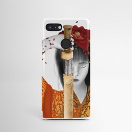 Geisha with sword Android Case