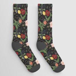 Botanical and Black Cats Socks