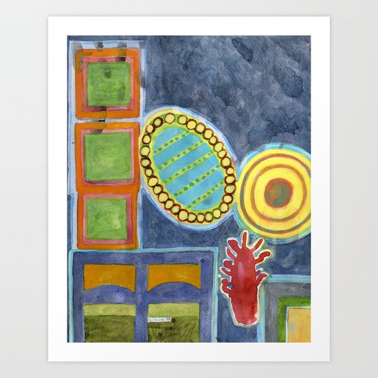 Gigantic Surreal Objects with Furniture Art Print