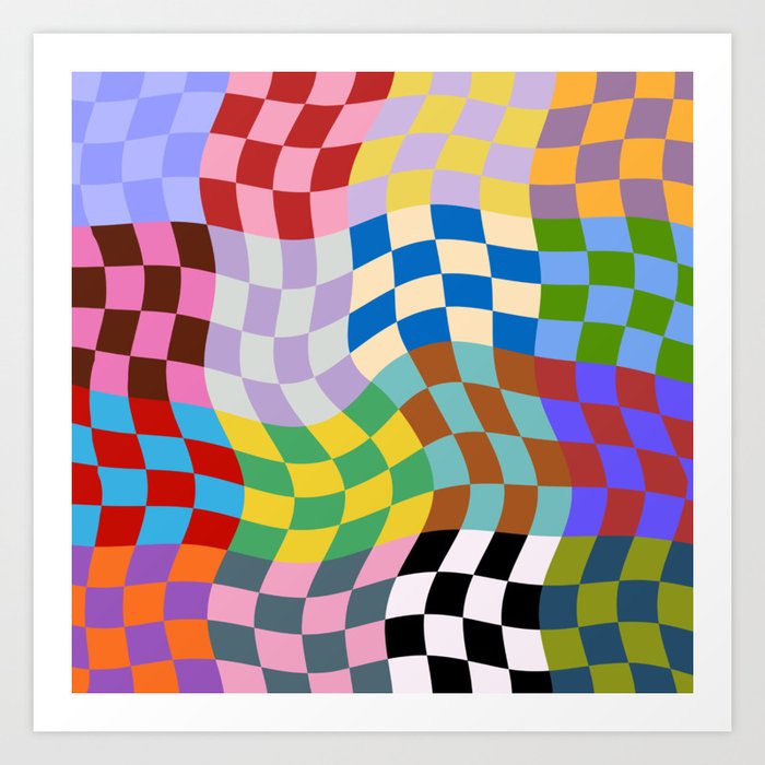 Colorful checkerboard outlet