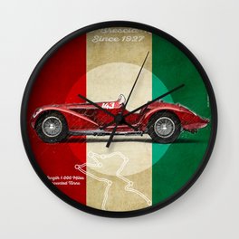 Mille Miglia Vintage Alfa Rom Wall Clock