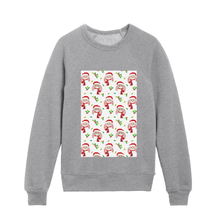 Christmas bunny Kids Crewneck