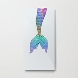 rainbow mermaid tail Metal Print | Digital, Mermaid, Colorful, Abstract, Blue, Graphicdesign, Other, Illustration, Pink, Rainbow 