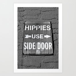 Hippies Use Side Door Art Print
