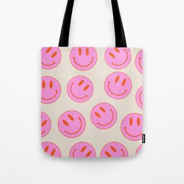 Keep Smiling! - Smiley Face Pattern Tote Bag