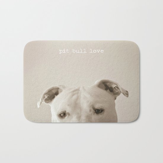 Pit bull love Bath Mat