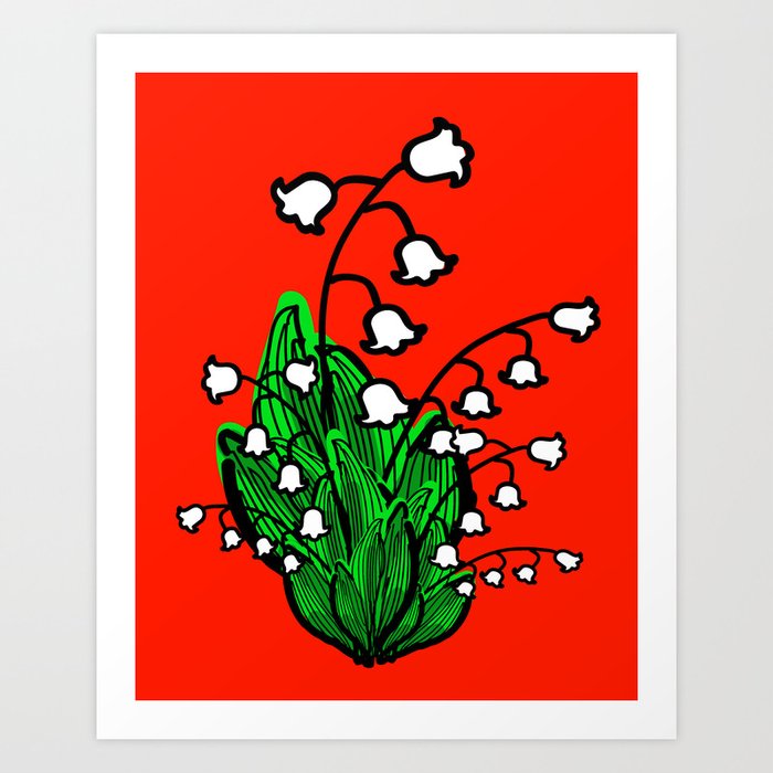 May birth flower lily of the valley Art Print