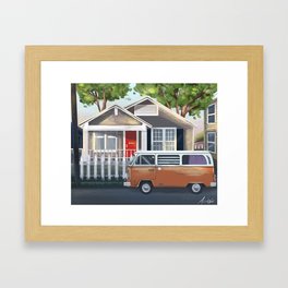 Orange Van Framed Art Print