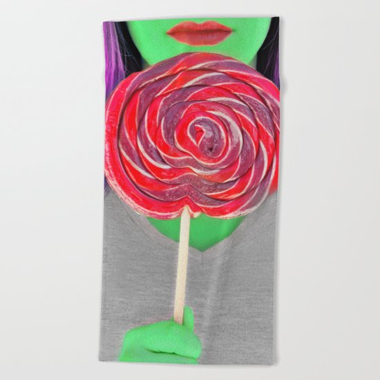 Space Lollipop Beach Towel