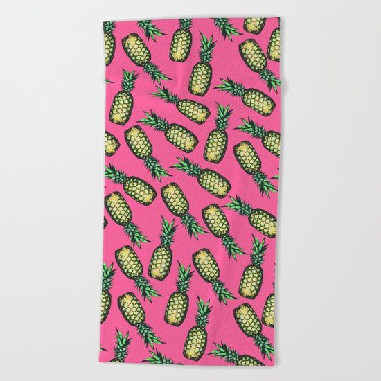 Pineapple Pattern Beach Towel