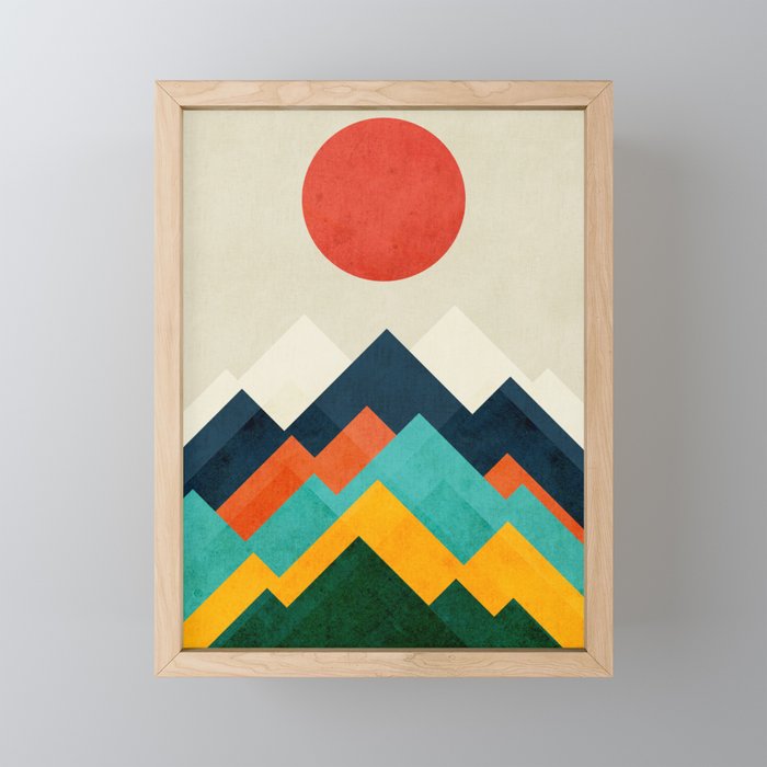 The hills are alive Framed Mini Art Print