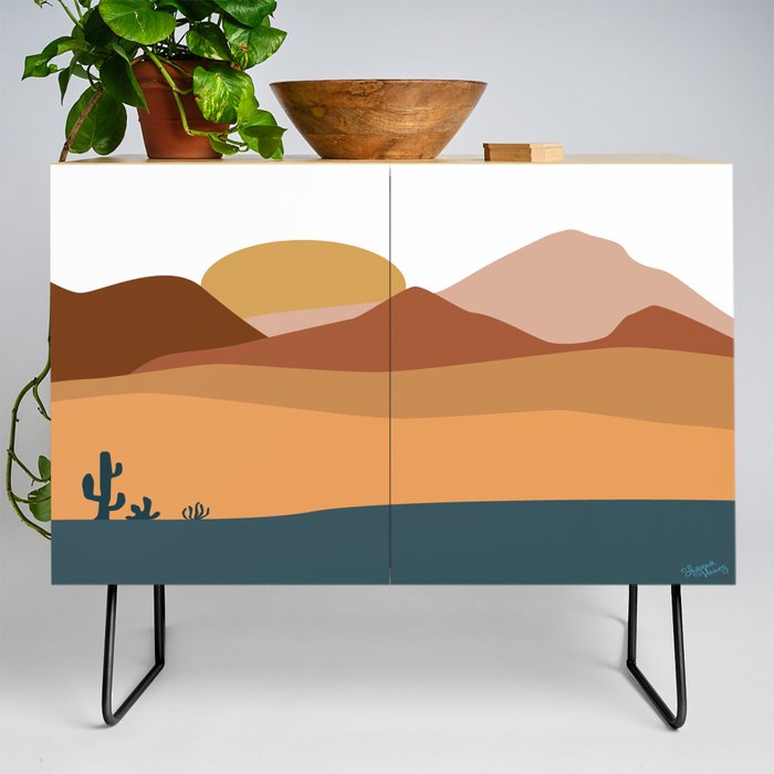 Desert Terrain Sunset Credenza