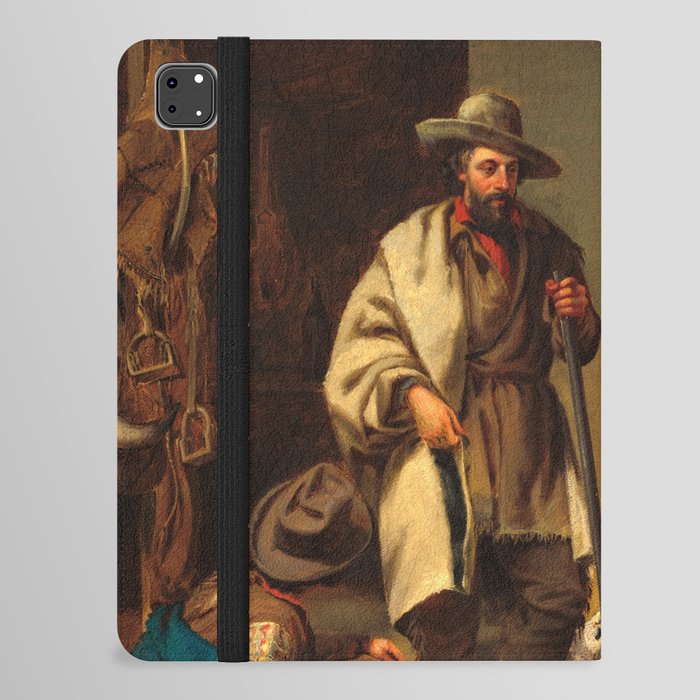The Trapper's Cabin, 1858 by John Mix Stanley iPad Folio Case