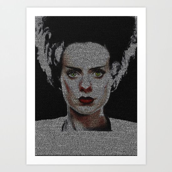 The Bride of Frankenstein Screenplay Print Art Print