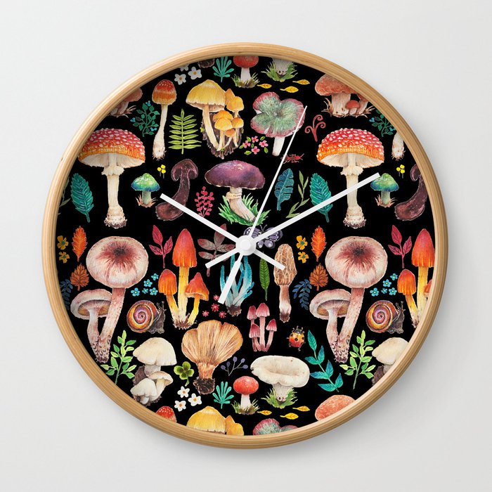 Mushroom heart Wall Clock