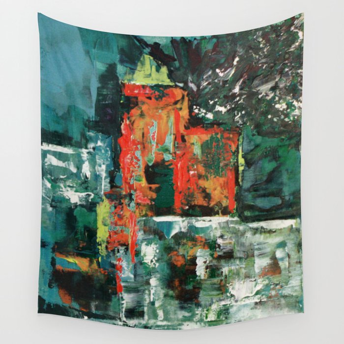 In The Forest Abstract Acrylic Painting Of A Man And A Woman