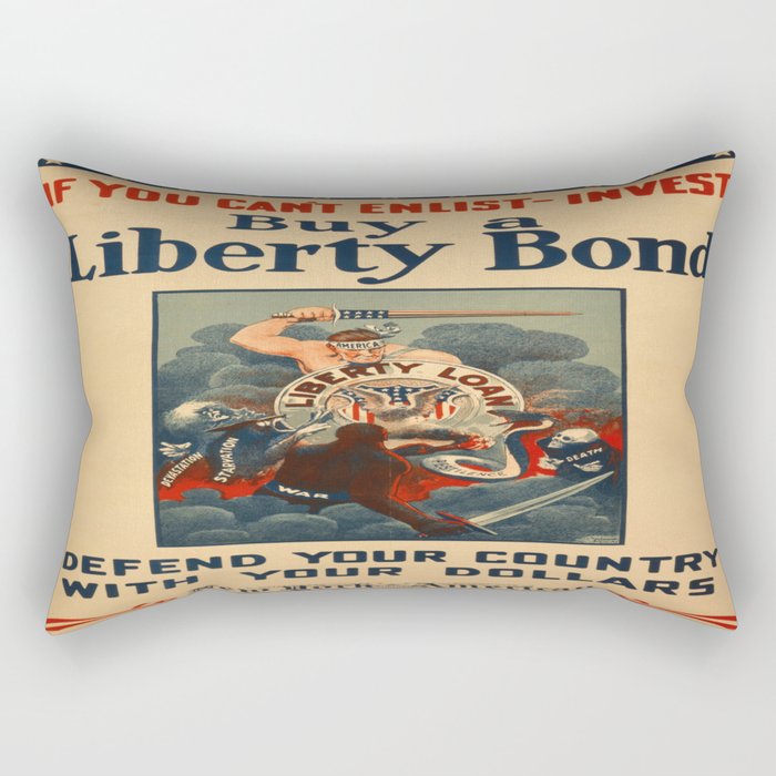 Vintage poster - Liberty Bonds Rectangular Pillow