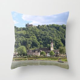 Burg Osterspai am Rhein Throw Pillow