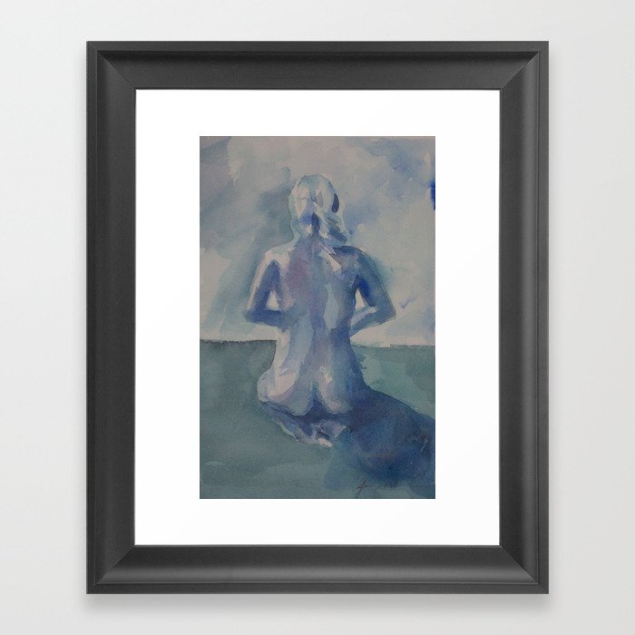 Blue Nude Framed Art Print