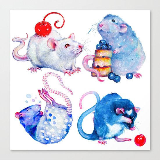 Sweet Rats Canvas Print