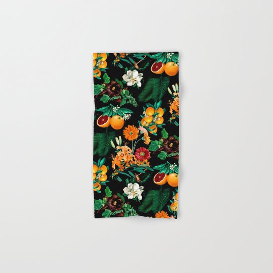 Fruit and Floral Pattern Hand & Bath Towel