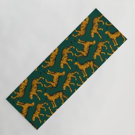 Tigers (Dark Green and Marigold) Yoga Mat
