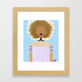 Curls and a Shirt Framed Art Print