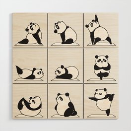 Panda Yoga Wood Wall Art