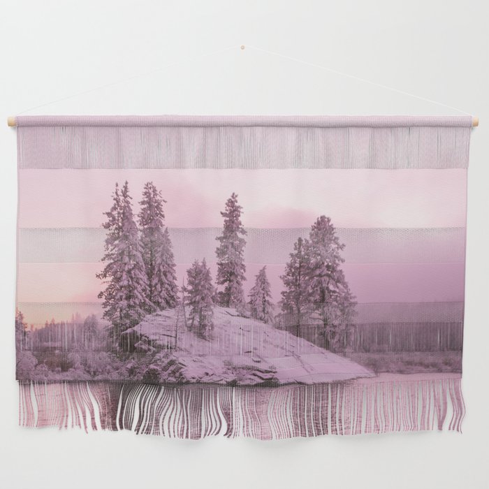 Sunset Island in Winter Wall Hanging