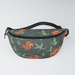Dancing Tiger (Forest Green) Fanny Pack