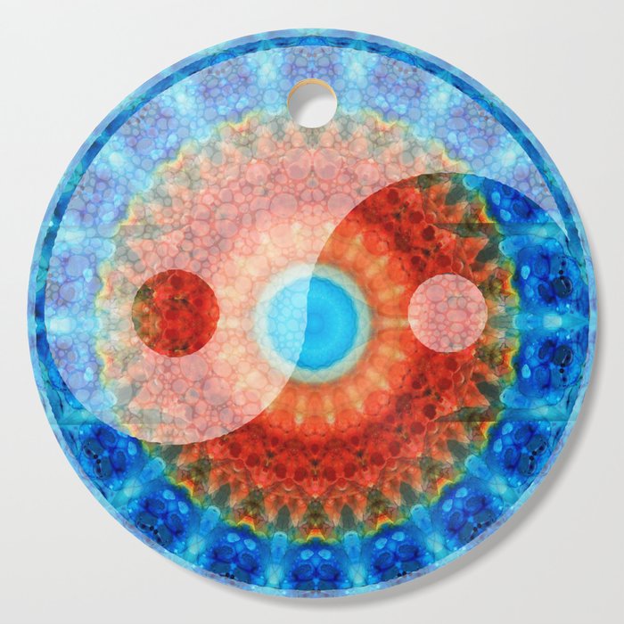 Chinese Symbol Art - Ideal Balance Yin and Yang by Sharon Cummings Cutting Board