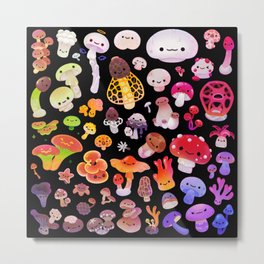 Mushroom Metal Print | Truffle, Deathcap, Fungi, Mushroom, Cottagecore, Morel, Autumn, Poisonousmushroom, Kawaii, Pikaole 